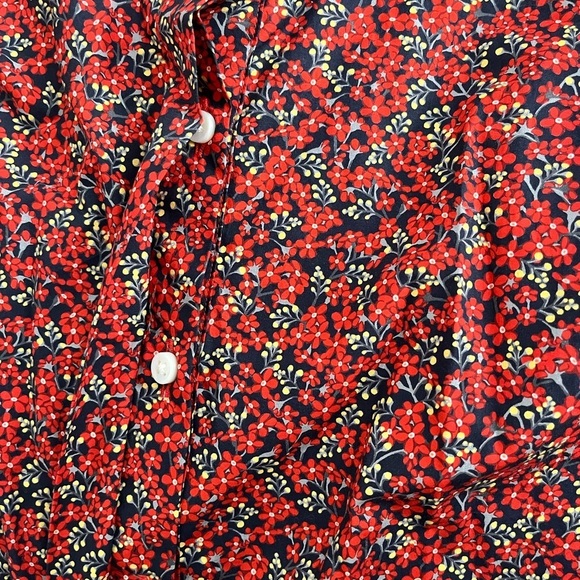 Ann Mashburn Anaya Popover Dress in red liberty fabric floral long-sleeved - Picture 5 of 10